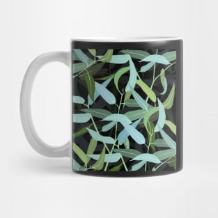 Eucalyptus Leaves Black Design Mug